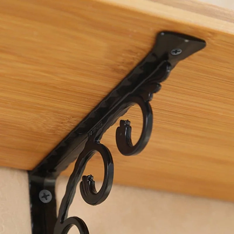 2pcs Aluminum Shelf Bracket L Shape Thickened Corner Brace Shelf Right Angle Bracket for Commodity Furniture Fittings Hardware