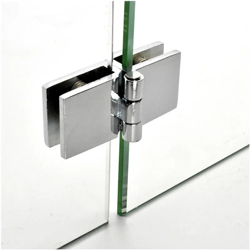 2PCS Cabinet Glass Door Hinges Wine Door Hinges Glass Hinges hardware Suitable for glass thickness 5-8mm. 90/180/0 degree