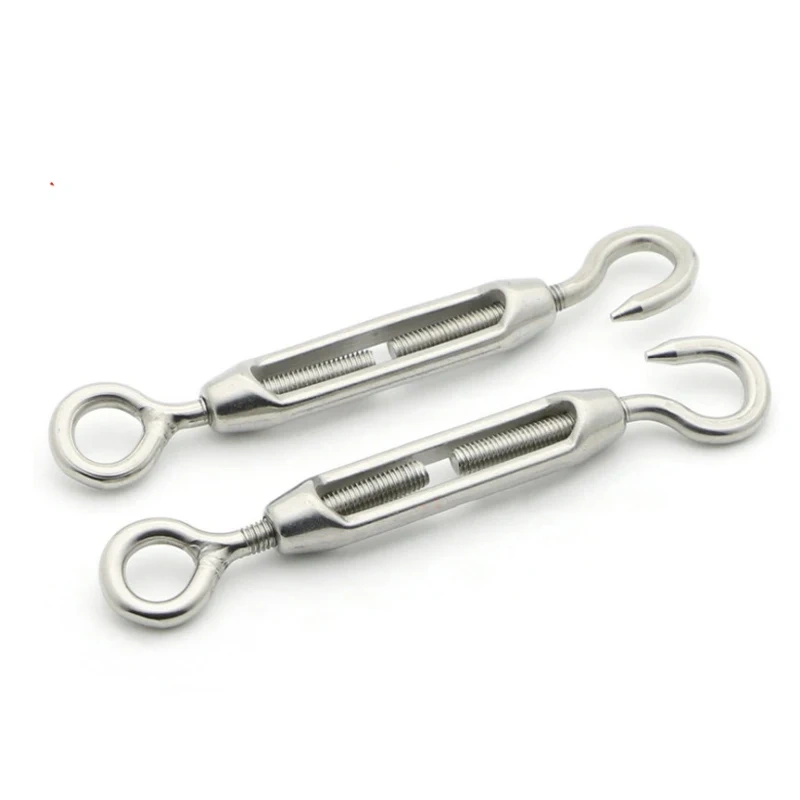 1pcs 304 stainless steel Wire rope blue bolt turnbuckle bolt Hook screw wire rope tensioning tightener tight rope Connector