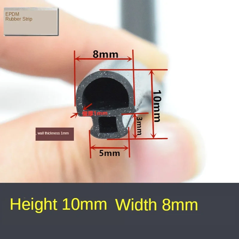 5M EPDM Seal Door and Window Rubber Strip Window Waterproof Article Sound Deadening Strip