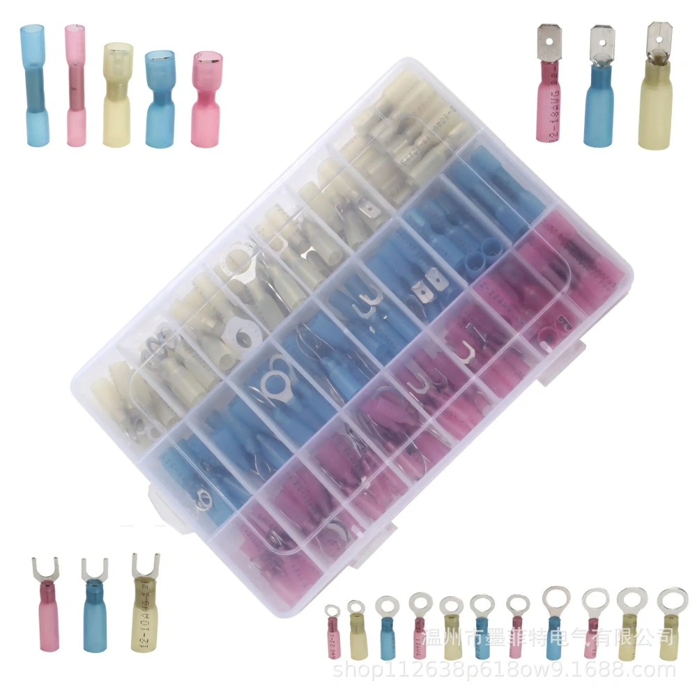 250pcs box heat shrinkable terminal combination waterproof heat shrinkable box terminal