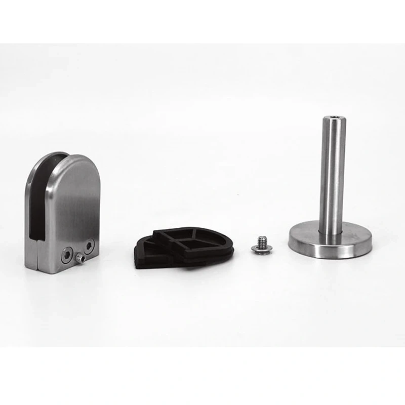 304 Stainless Steel Glass Clamps Adjustable Glass Holder for Staircase Handrail Glass-to-Ground Fixed Bracket 65x43x26