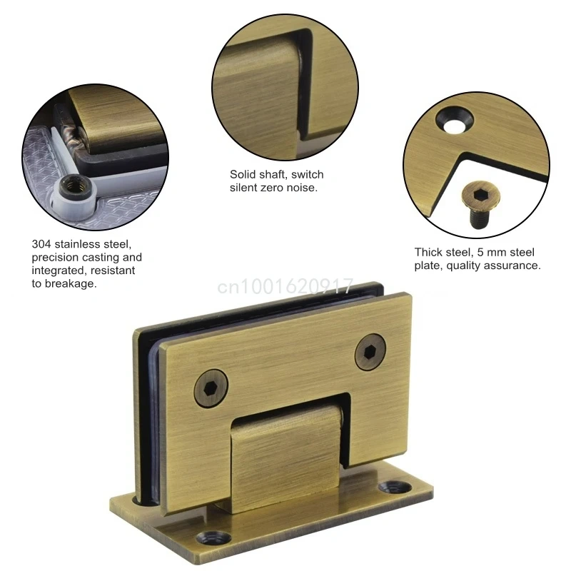 304 Stainless Steel Glass Door Hinge Shower room Glass Holder  90 135 180 Degrees Glass Clamp Bathroom chip