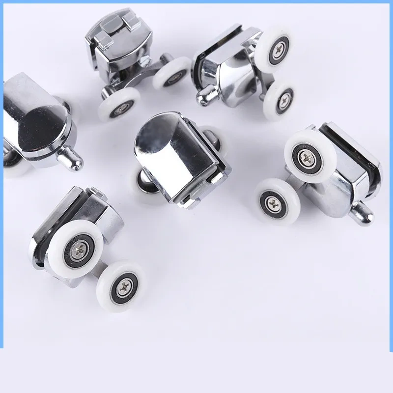 23mm/25mm/27mm Shower Door Rollers Zinc Alloy Double-Wheel Sliding Shower Door Roller Bearing Wheel Runners Replacement