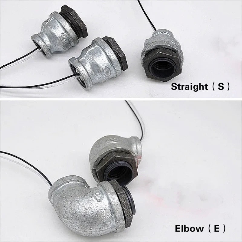 Plastic Galvanized Lamp Holder Screw Light Bulb Socket DN15 DN20 DN25 Creative Retro Industrial LOFT Water Pipe  Fittings