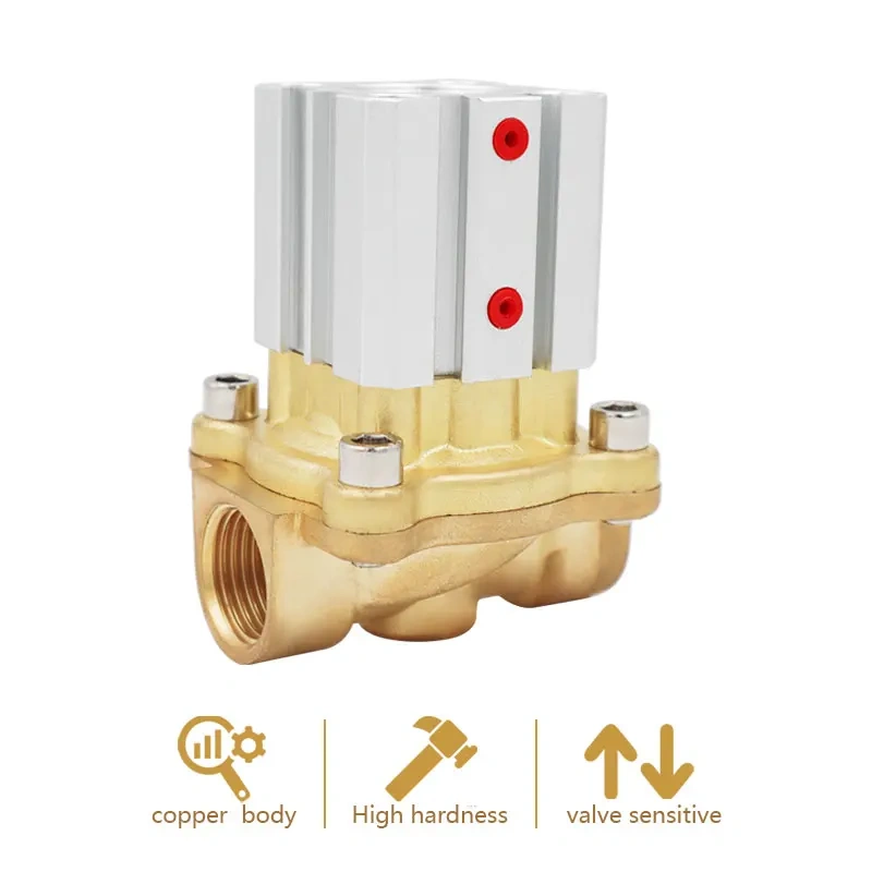 Brass Vacuum/Fluid Pneumatic  Cylinder Control Valve PTFE Compressor Air  Water oil gas Solenoid Valve 2Q160-DN15 20 25 35 40 50