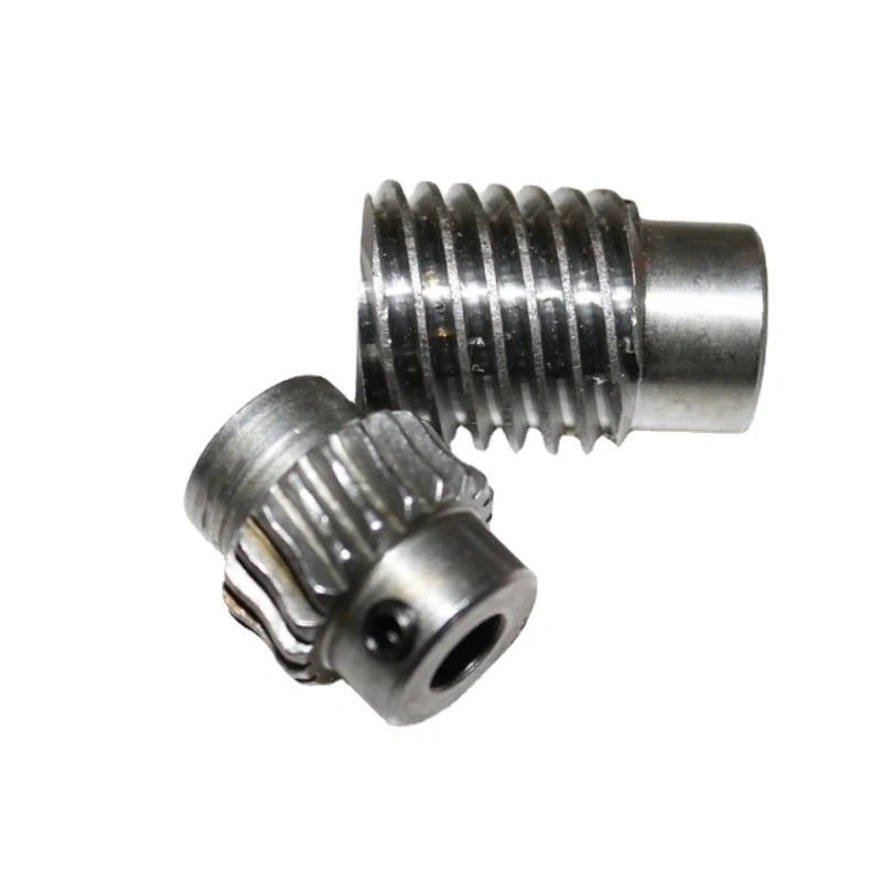 1M-20T 45# steel worm gear Reduction ratio 1:5  center distance 21 Worm Gear Reducer Transmission Parts