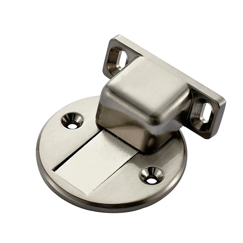 Zinc Alloy Casting Floor-mounted Magnetic Door Stopper Door Stops Floor Suction Door Holder For Home Furniture Hardware