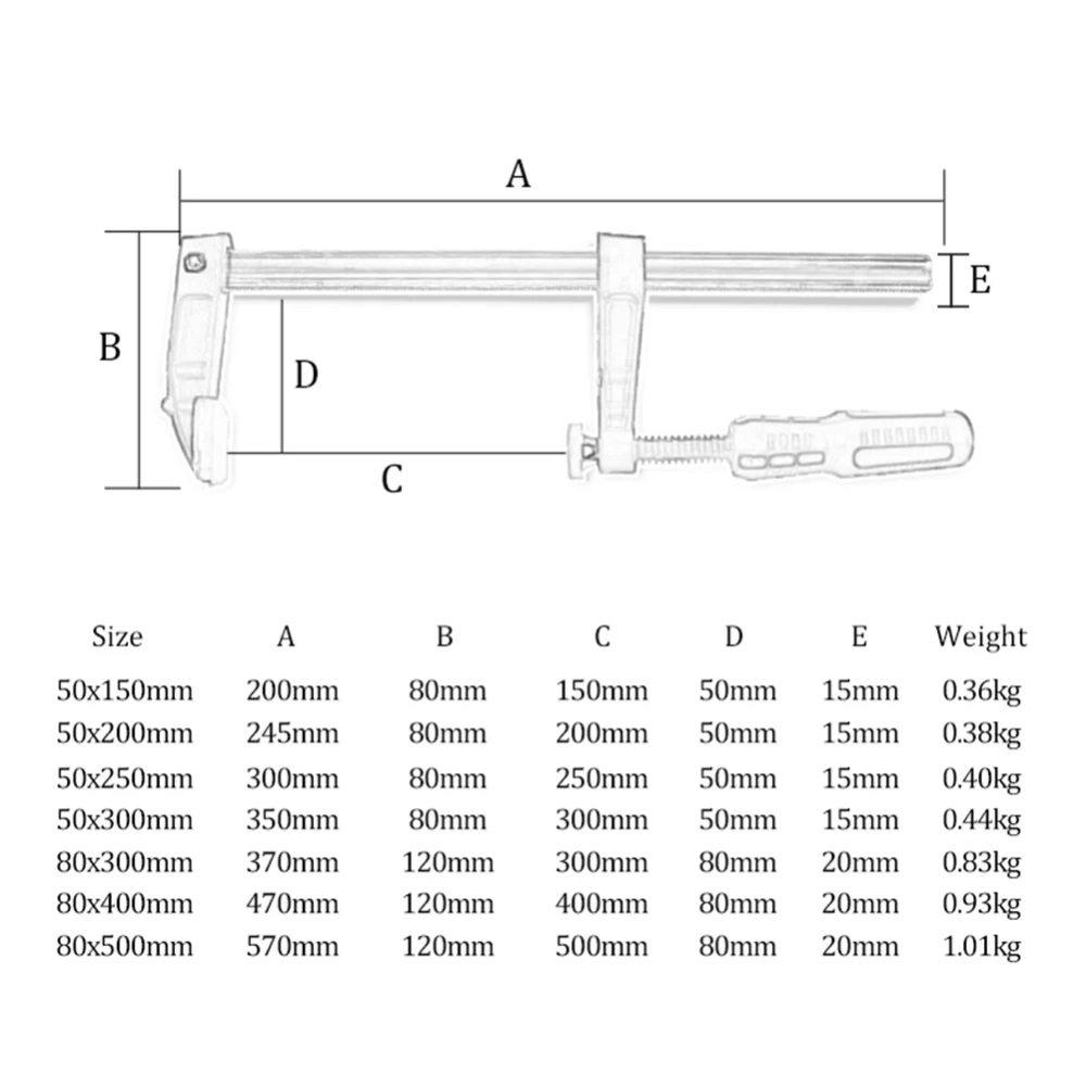 Houtbewerking F Klemmen 6 Inch 12Inch Smeedbaar Gietijzer Zware Bar Clamp wood clamps for woodworking  F Clamp