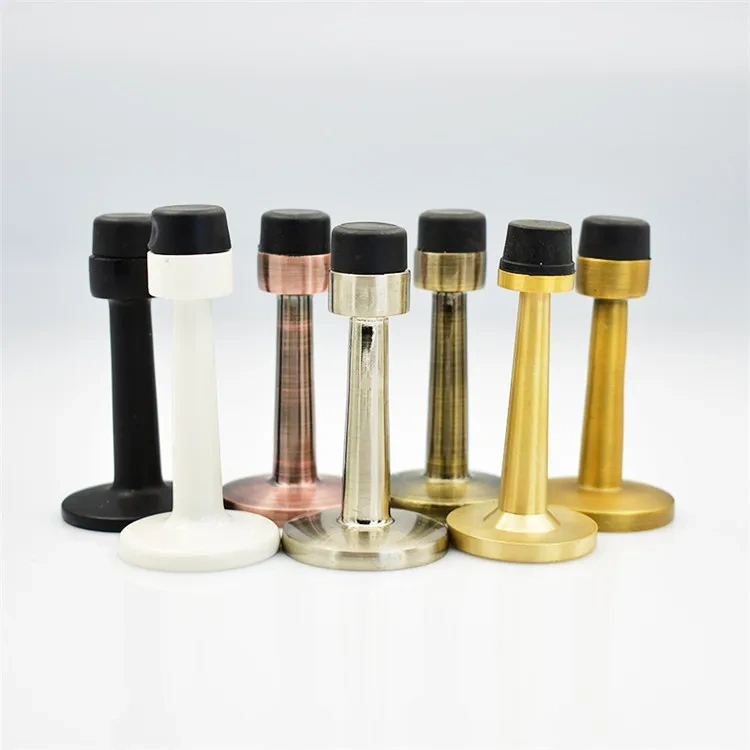 New listing stainless steel rubber door stopper bedroom / bathroom door holder wall to prevent collision pad