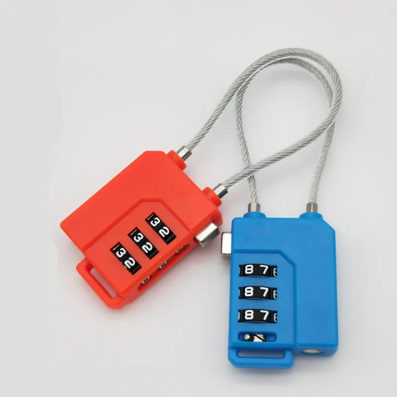 Padlock Travel Smart Combination Locks 3 Digit Password Resettable Security Lock Code for Suitcase Luggage Bag Suit Hardware