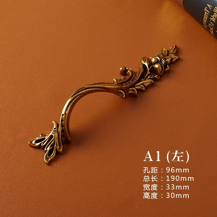 1pcs European Wardrobe Cabinet Handle and Knobs Door Handle Drawer Knobs and Pulls Antique Yellow and Silver