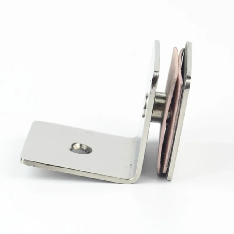 Stainless steel 90-degree glass clamp, Glass partition plate holder,mirror polishing,fix glass on the wall bathroom chip