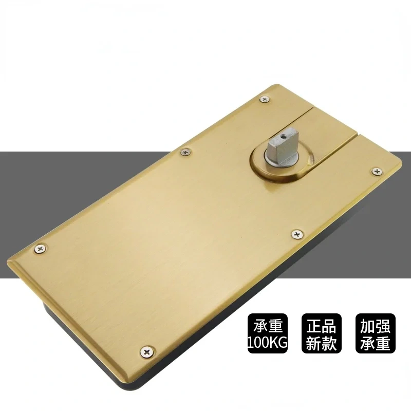 Titanium glass door floor spring plus heavy frameless tempered glass door floor spring wood door floor spring bearing 100kg
