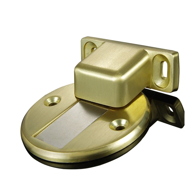 Zinc Alloy Casting Floor-mounted Magnetic Door Stopper Door Stops Floor Suction Door Holder For Home Furniture Hardware