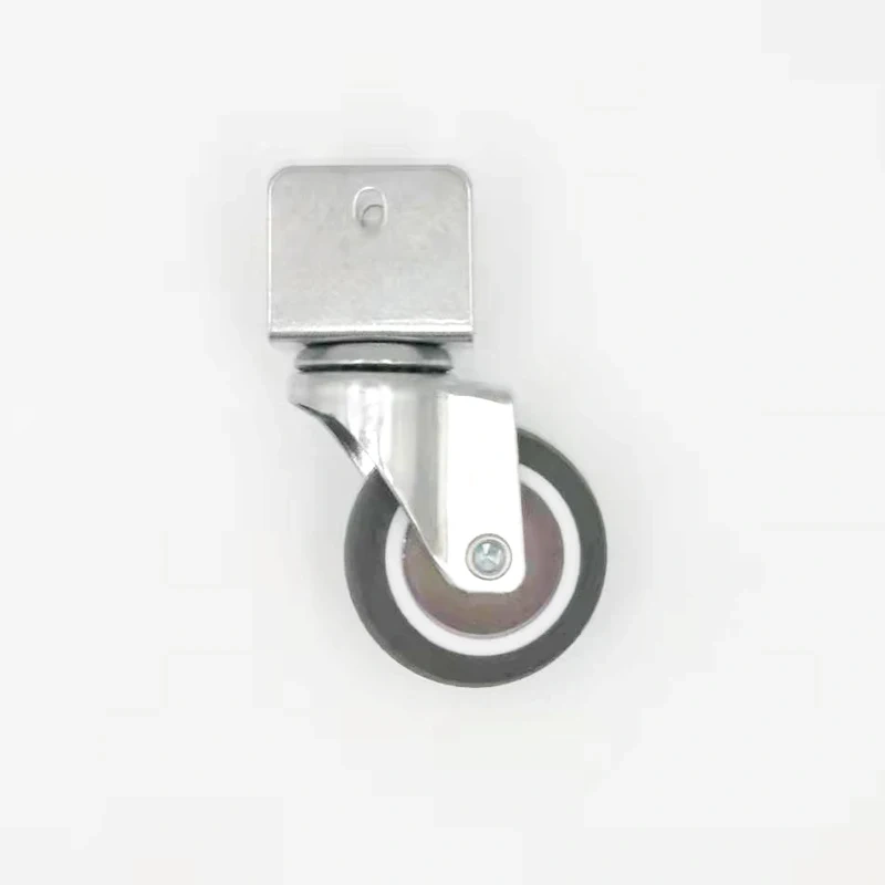 4Pcs 1.5" 2'' Ball Bearing Universal TPE Castor Caster Wheels Splint U Mount 20 22 25mm Brake Baby Bed Trolly Chair