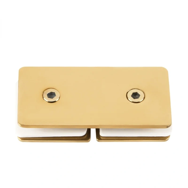 304 stainless steel glass clamp titanium gold L-shaped shower room partition code Bathroom glass fittings connection code