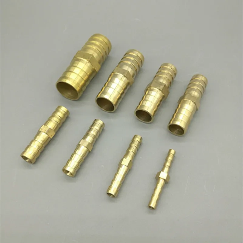 Brass Straight Hose Pipe Fitting Equal Barb 4mm 6mm 8mm 10mm 12mm 14mm 19mm Gas Copper Barbed Coupler Connector Adapter