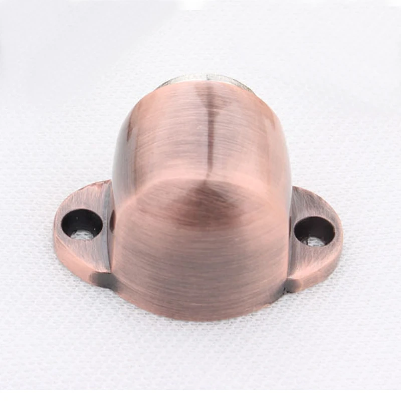 Zinc Alloy Door Stop Casting Powerful Floor-mounted Magnetic Holder 54mm*35mm Satin Nickel Brushed Door Stopper