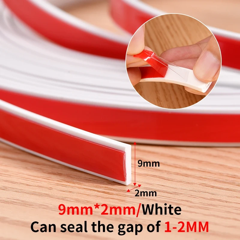 6m I-type silicone rubber door sealing strip window sound insulated strip self-adhesive tape window insulation seal