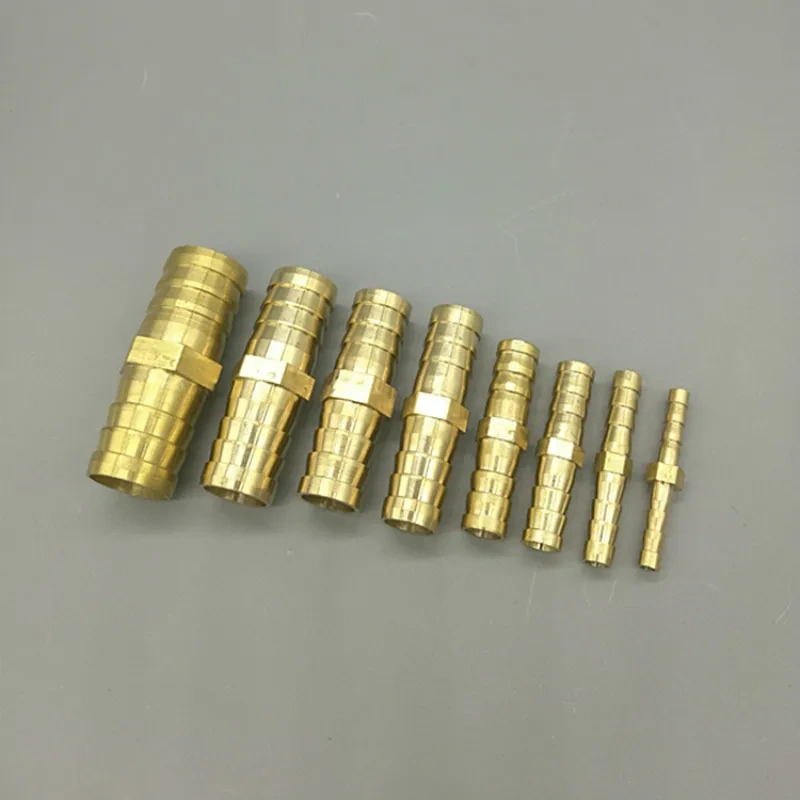 Brass Straight Hose Pipe Fitting Equal Barb 4mm 6mm 8mm 10mm 12mm 14mm 19mm Gas Copper Barbed Coupler Connector Adapter