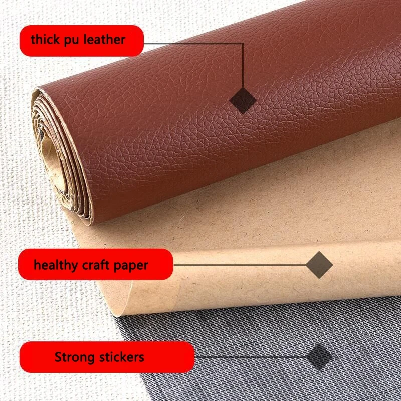 Large Size 100x137cm Self Adhesive PU Leather Fabric Patch Sofa Repair Patches Stick-on PU Leather Fabrics Stickers Scrapbook