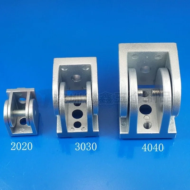 2020/3030/4040/4545 Zinc alloy living hinge Aluminum profile fittings Right angle Zinc Alloy Flexible Pivot Joint connector