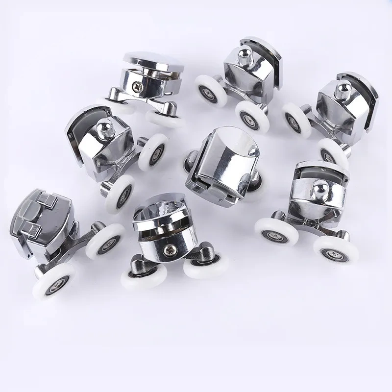 23mm/25mm/27mm Shower Door Rollers Zinc Alloy Double-Wheel Sliding Shower Door Roller Bearing Wheel Runners Replacement