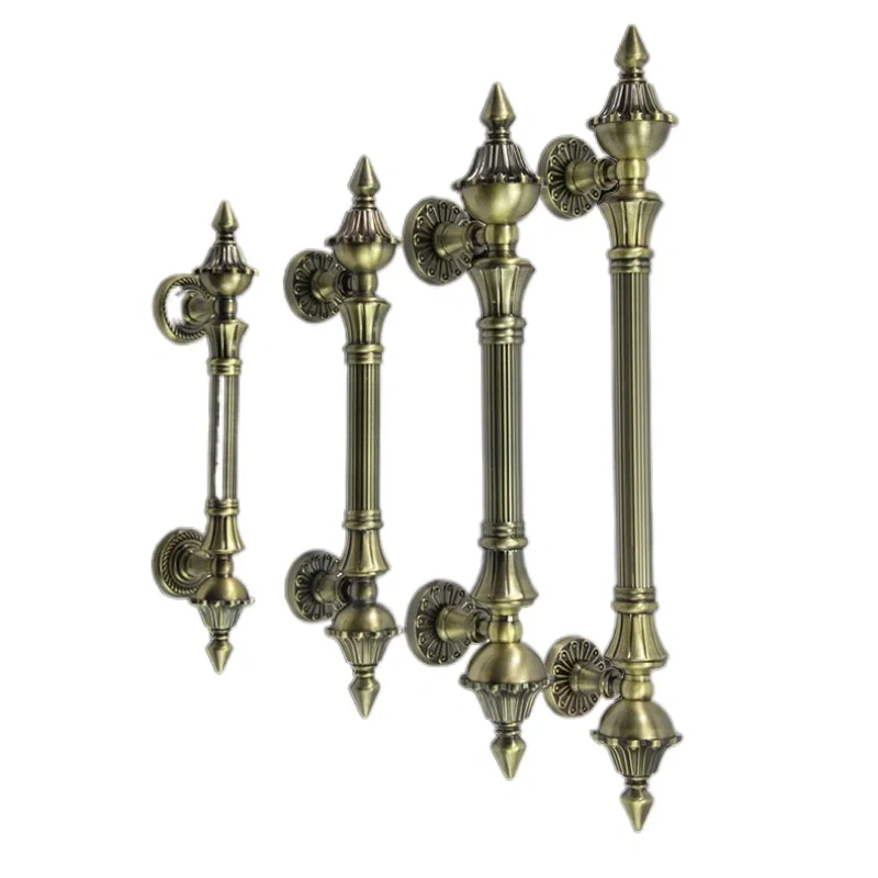 1pcs Door Handle Antique Zinc Alloy 280-550mm Length Handle Door Pull Bronze Gate Hotel Entrance Shopping Mall Door Handle