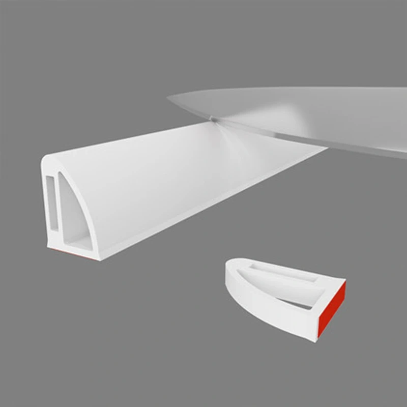 Multi-size Silicone Bendable Bathroom Water Stopper Dry and Wet Separation Partition Flood Barrier Door Bottom Sealing Strip