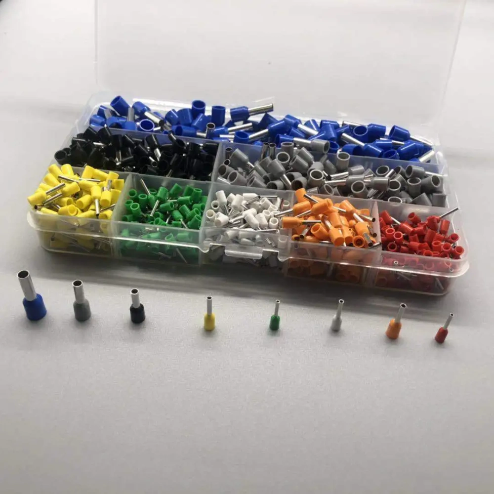 European tube type terminal set 800pcs tube type terminal crimping combination cold pressing terminal set