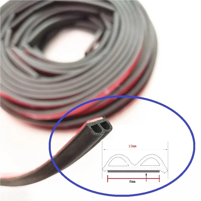 Weatherstrip B Shape  Adhesive Car Door Seal Strips Sticker Noise Sound Insulation Weather Strips Rubber Seals Sealing Strip