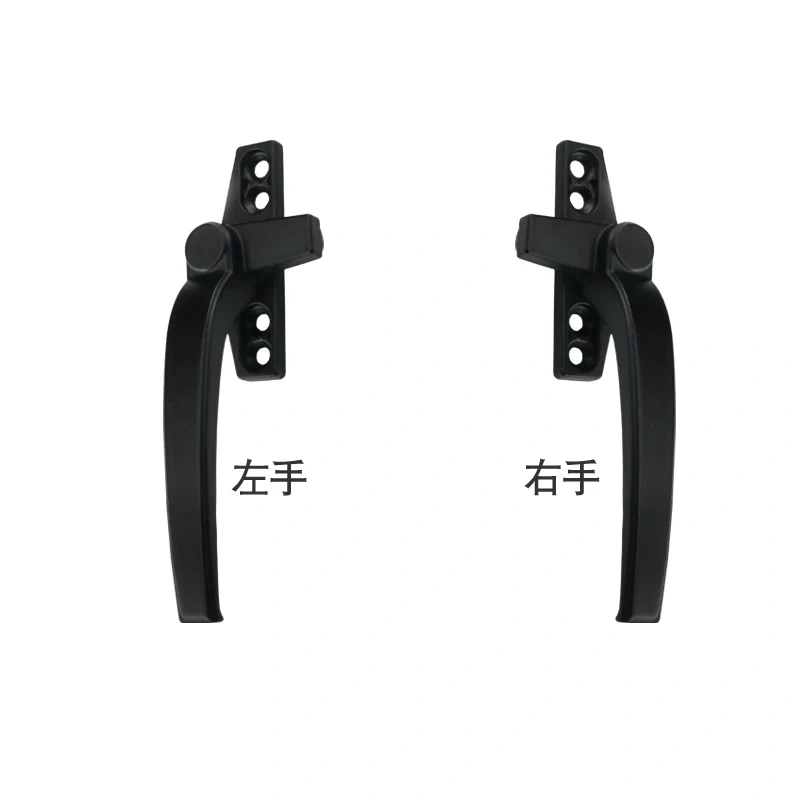 1pcs Thickened right/left flat-opening single point Aluminium alloy glass door window handle latch locks extrapolate window lock