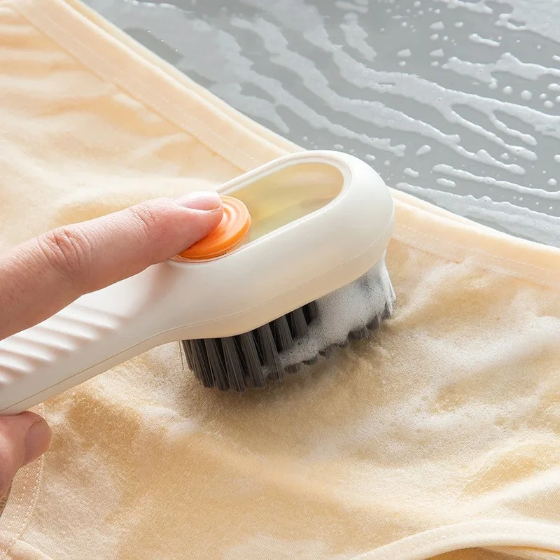 Cleaning Brush Soft Bristled Liquid Shoe Brush Long Handle Brush Clothes Brush Shoe Clothing Board Brush Household Cleaning Tool