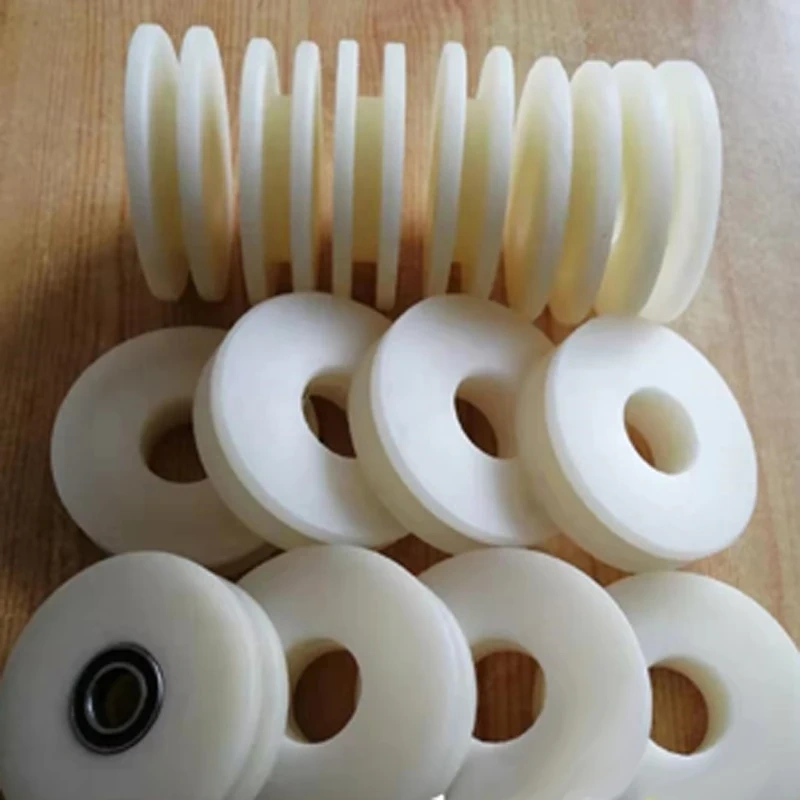 50pcs Customized nylon pulley of various sizes nylon  regulating wheel U-shaped groove with hole pulley nylon gear  belt pulley