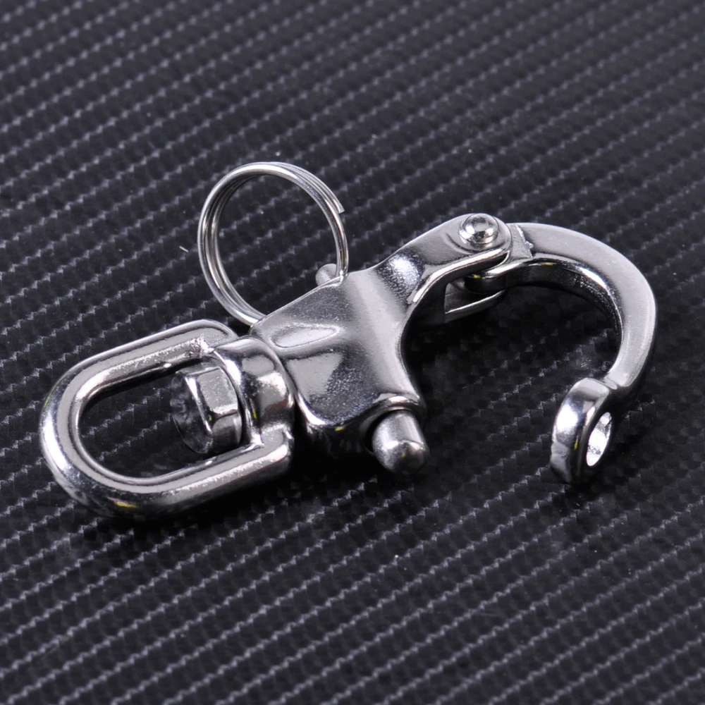 2pcs New Stainless Steel Heavy Duty Snap Shackle D Ring Swivel Bail Marine Boat Yacht Sailing Hardware