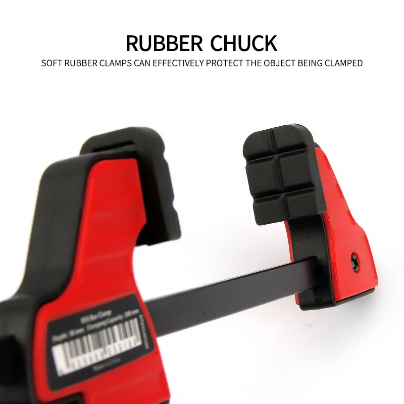 1pcs 4 Inch Quick Ratchet F Clamp Heavy Duty Wood Working Work Bar Clamp Clip Kit Woodworking Reverse clamping 30x100mm