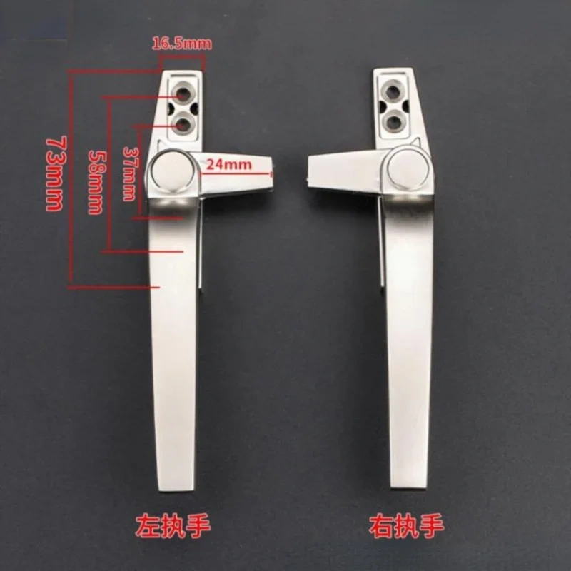 2pcs Aluminum Window handles lock / Casement windows sliding doors handle