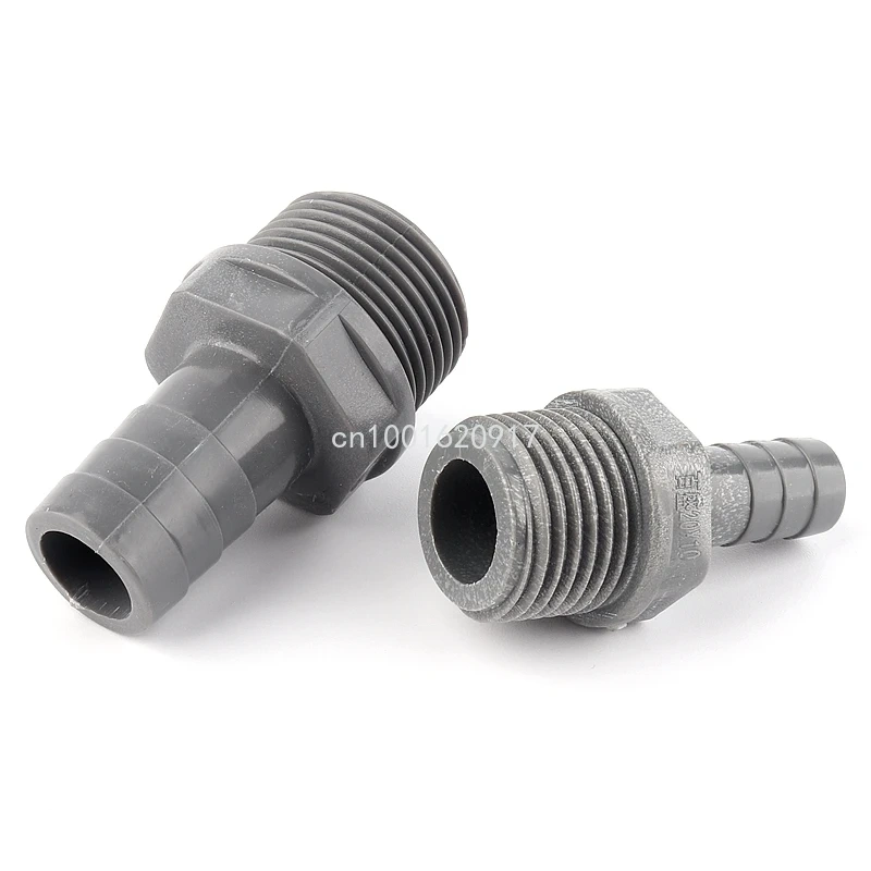 5pcs PVC Pagoda Male Thread Connector Garden Irrigation Hose Adapter Water Pipe Soft Hose Joint 1/2x8/10/12/16mm 3/4x12/16mm