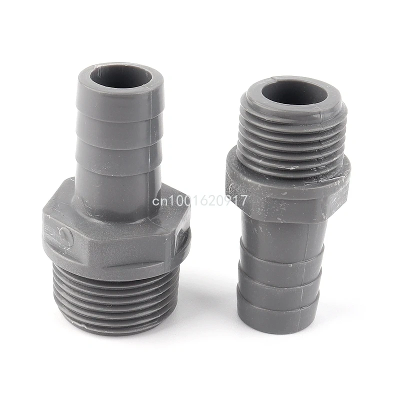 5pcs PVC Pagoda Male Thread Connector Garden Irrigation Hose Adapter Water Pipe Soft Hose Joint 1/2x8/10/12/16mm 3/4x12/16mm