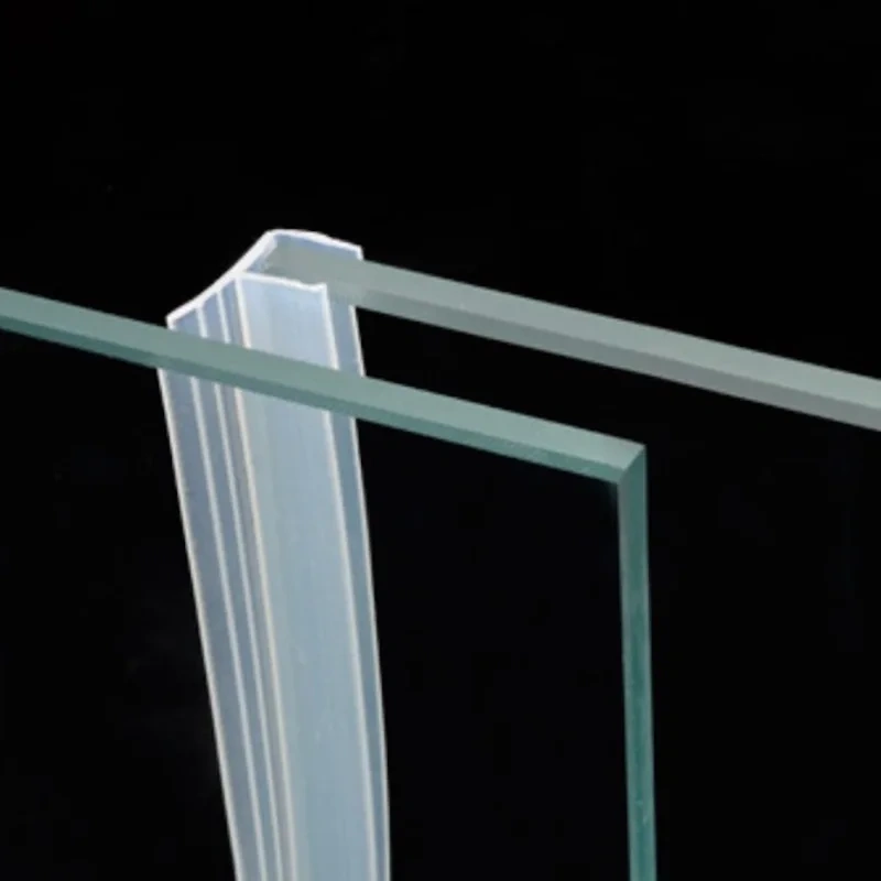Weatherstrip Draft Stopper Sealing Strip 10mm Glass Frameless Screen Shower Room Door Window Balcony Seals 1m Small F