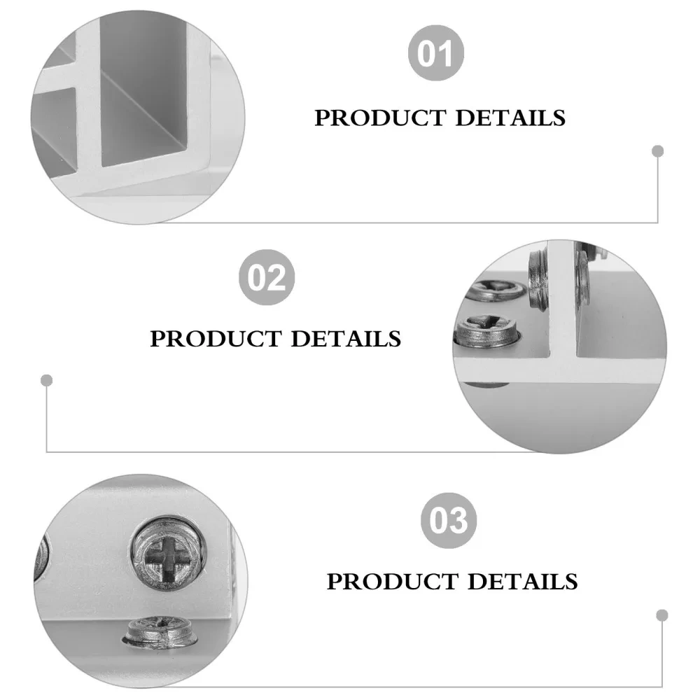 4pcs 10-12mm Glass Shelf Brackets Aluminium Alloy Clamp 90 Degrees Clip Holder