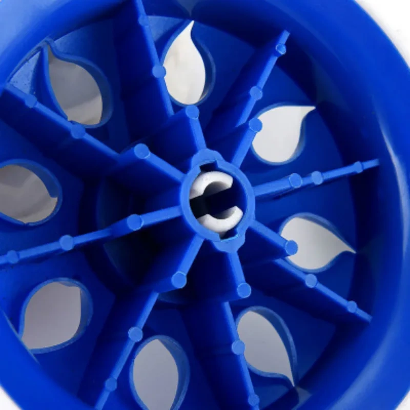 2pcs Shopping Cart Wheels Trolley Caster Replacement 6.5 Inch Dia Rubber Foaming Light Blue  Red Blue