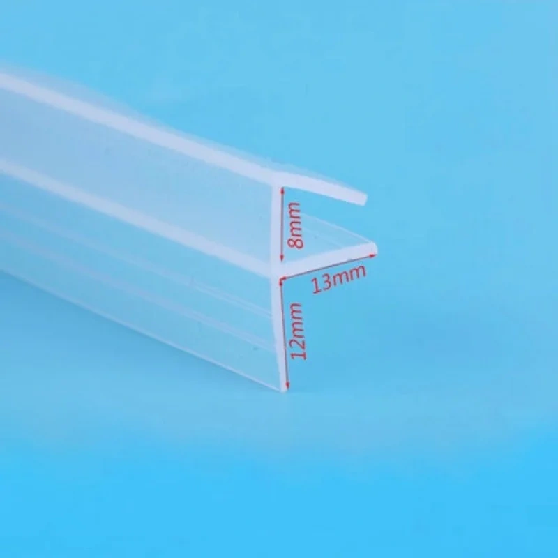 Excluder Weatherstrip Draft Stopper Sealing Strip 8mm Glass Frameless Screen Shower Room Door Window Balcony Seals 1m F