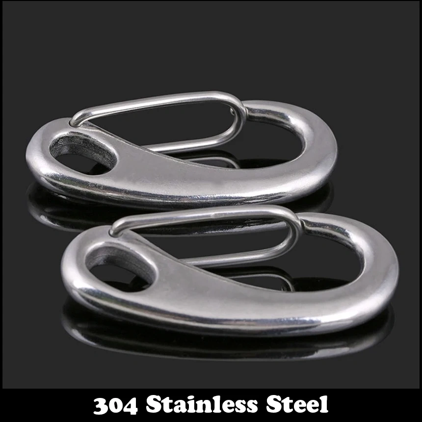 M30 M50 M70 M100 304 Stainless Steel SS Egg-Shaped Egg Shape Buckle Wire Rope Rigging Quick Spring Chain Hook Clip Snap Shackle