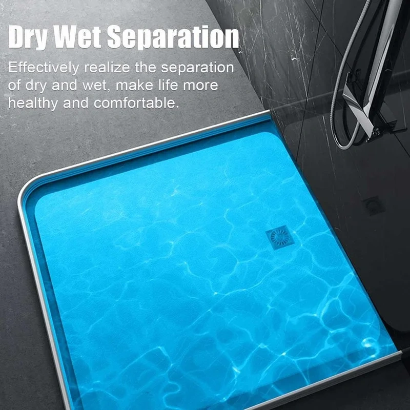 1M/2M Silicone Bathroom Water Stopper Blocker Shower Dam Non-slip Dry And Wet Separation Flood Barrier Door Bottom Sealing Strip