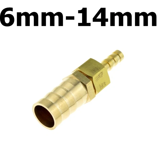 Brass 6mm Hose Barb Fitting to 8mm 10mm 19mm OD Raccord Barb Reducer Barbed Adapter Pipe Fittings Gas Copper Coupler Connector