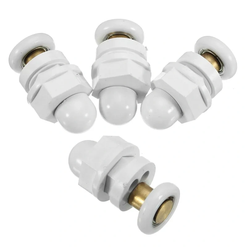 4PCS/lot 19mm-27mm Dia Partiality Shower Bath Door Runners Wheels Pulleys Long Lasting Easy Glide Rollers