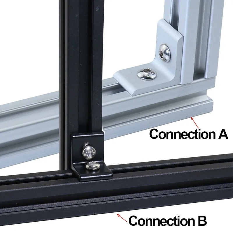 2020 4040 4545 Brackets Corner fitting angle aluminum L Connector bracket fastener for 20S 40S 45S Industrial Aluminum Profile
