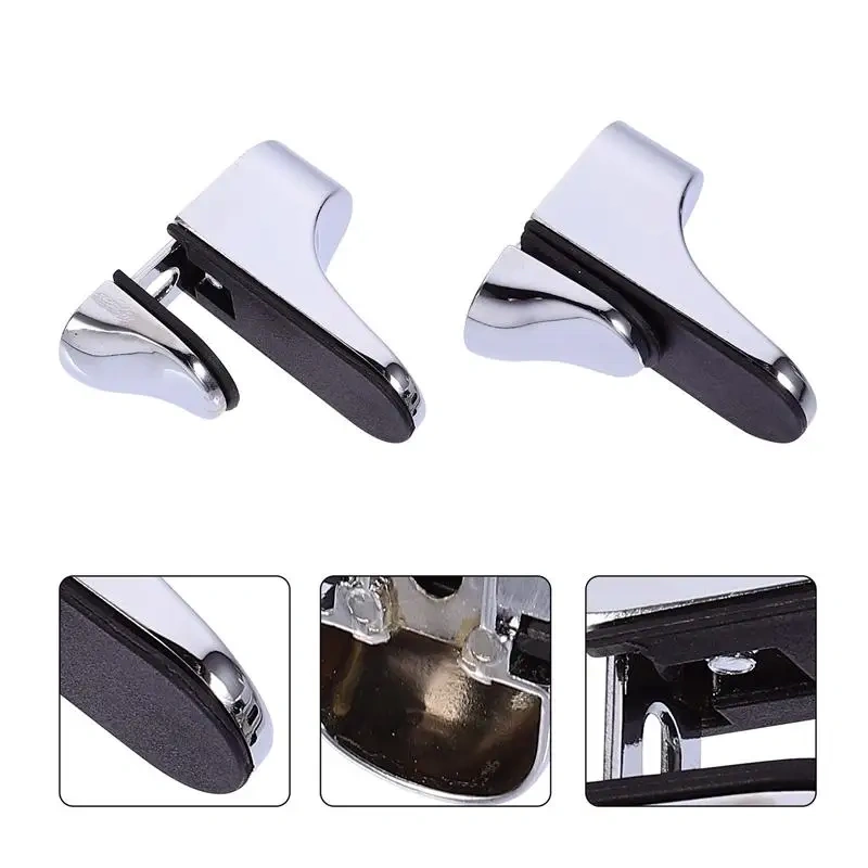 4PCS Replacement Adjustable Wall Mount Shelf Clamp Glass Shelf Holder Glass Shelf Bracket